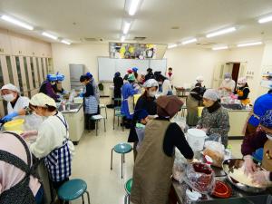 味噌づくり教室の様子