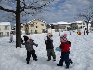 雪合戦の画像