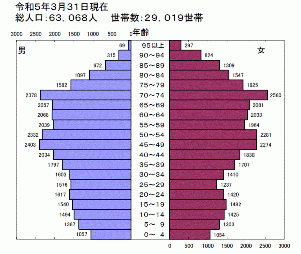 令和5年人口ピラミッド図