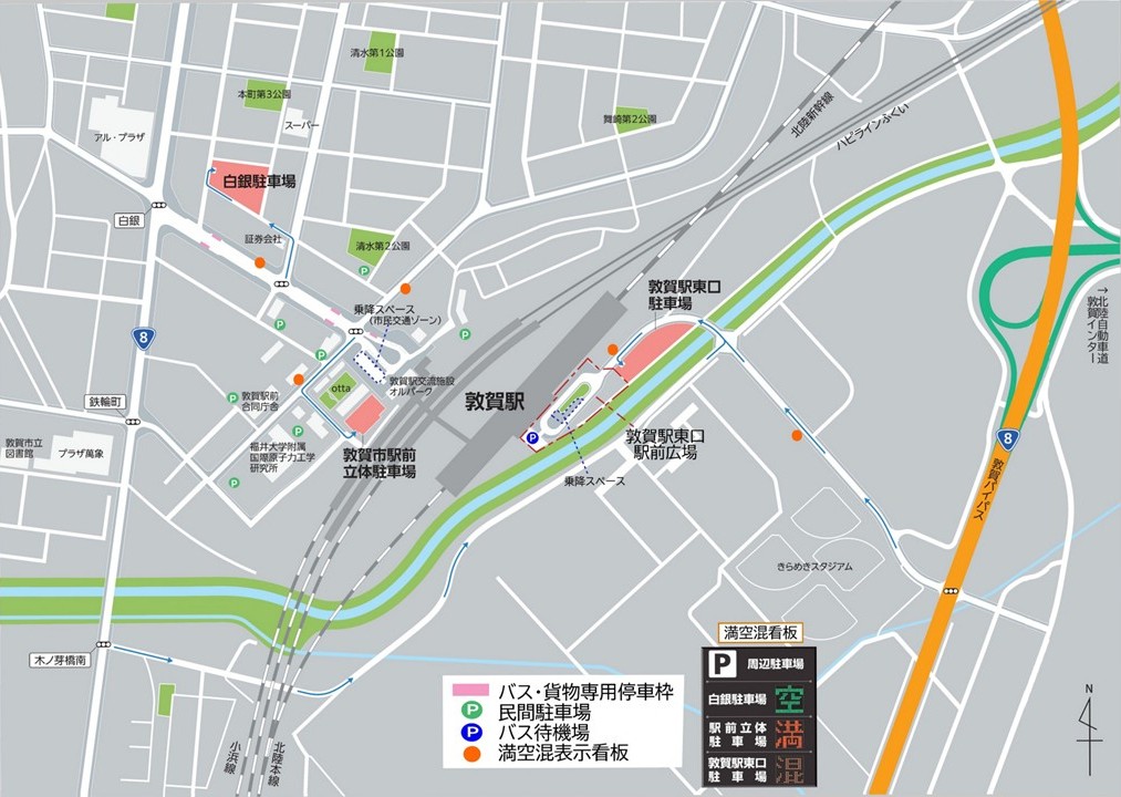 敦賀駅周辺詳細案内図