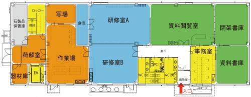文化財センター1階平面図