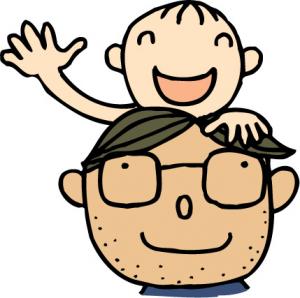 父と子のイラスト