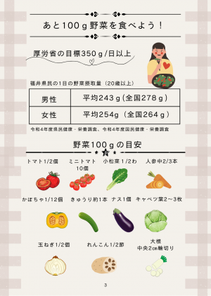 野菜摂取量に関する紙面の画像