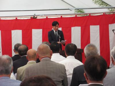 市長による施主挨拶の画像