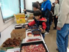 クラフトで使う材料を選ぶ様子の写真