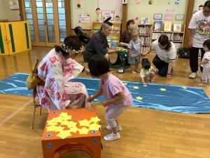 天の川を作るゲームをしている画像