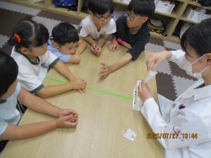 お薬について学んでいる画像