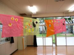 手づくりの鯉のぼりが完成しました。