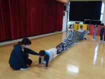 こいのぼりのトンネルをくぐりました。