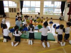 応援を受けてジャンプ