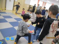 3年生の企画で赤青カードめくり