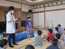 実験をしている