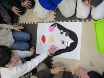 出来上がった福笑い