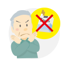 禁煙しているおじいさん
