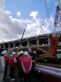 北陸新幹線工事現場での現地研修会の様子