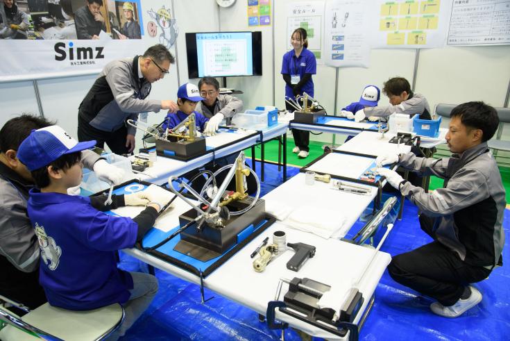 プラント配管技術者体験の様子