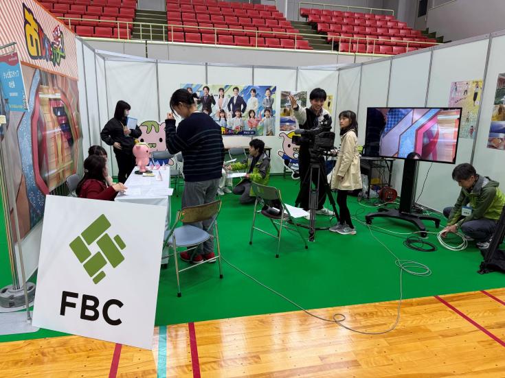 テレビ局スタッフ体験の様子